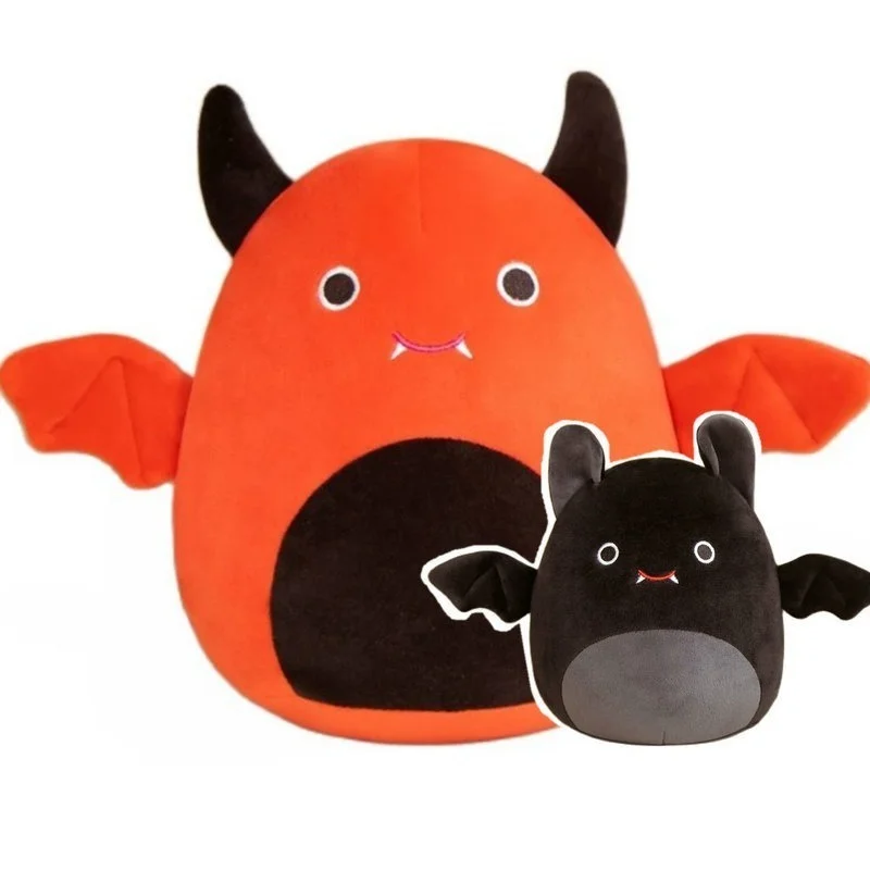Halloween Cute Bat Plush Toy Soft Plushie Stuffed Animal Bat Pillow Doll Children's Birthday Gift Kawaii Room Decoration