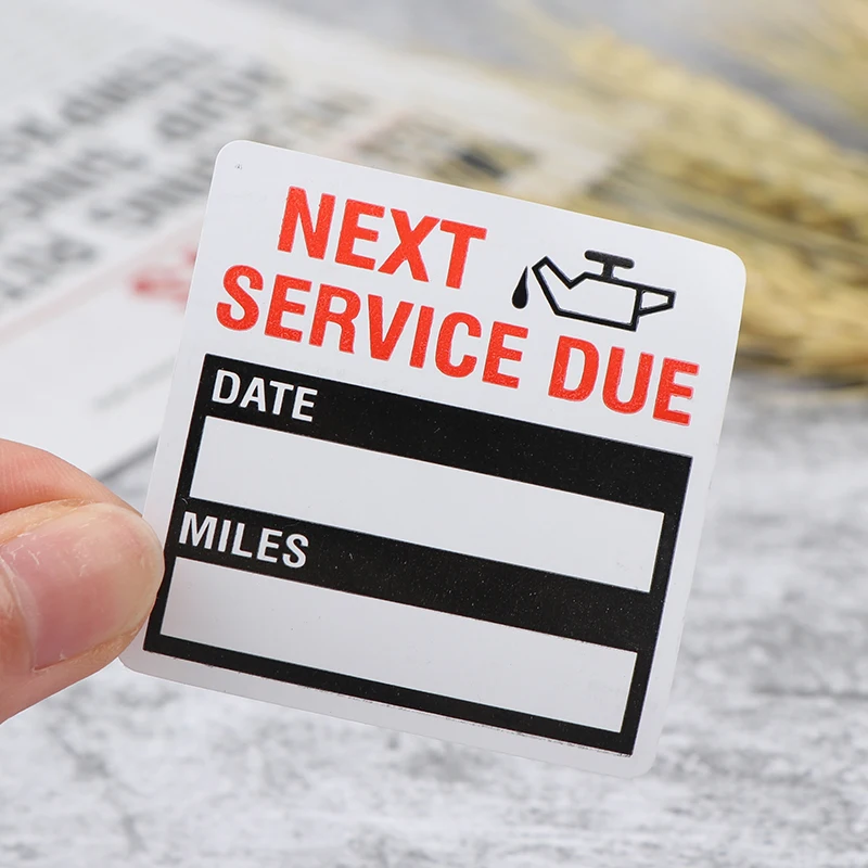 

100pcs/roll Oil Change/Service Reminder Stickers Window Sticker Car Sticker