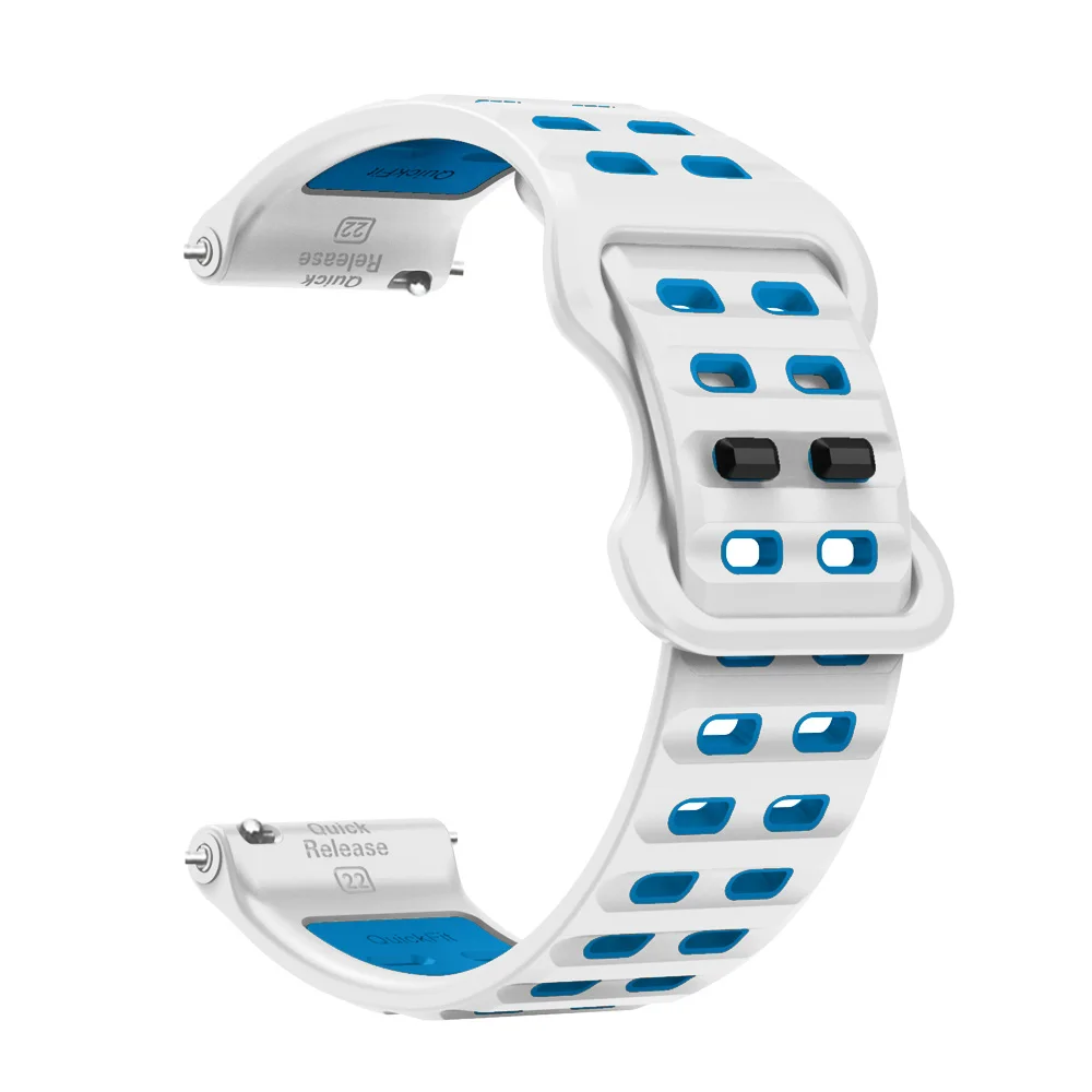 Premium 22mm Silicone Ocean Blue Watch Strap Replacement Wristband