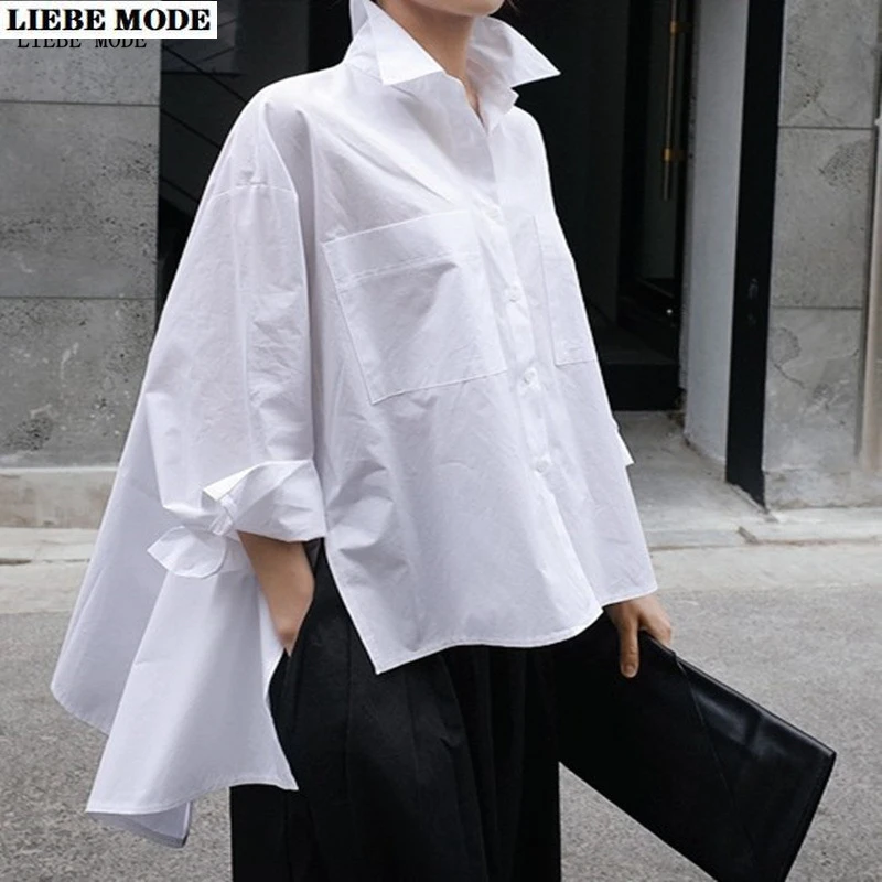 Blusa holgada con de murciélago para verano, Camisa larga para mujer, capa holgada blanca de diseñador|Blusas y AliExpress