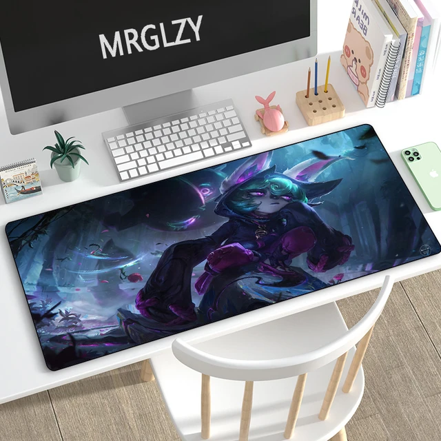 Anime League of Legends Large Mouse Pad Akshan Vex XXL Keyboard Mousepads  40*90CM Rubber Gaming Desk Mat for Laptop Gamer Pad - AliExpress