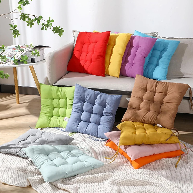 LMETJMA Chair Pads Cushions for Dining Chairs Square Floor Pillows Meditation Flexible Seating JT408