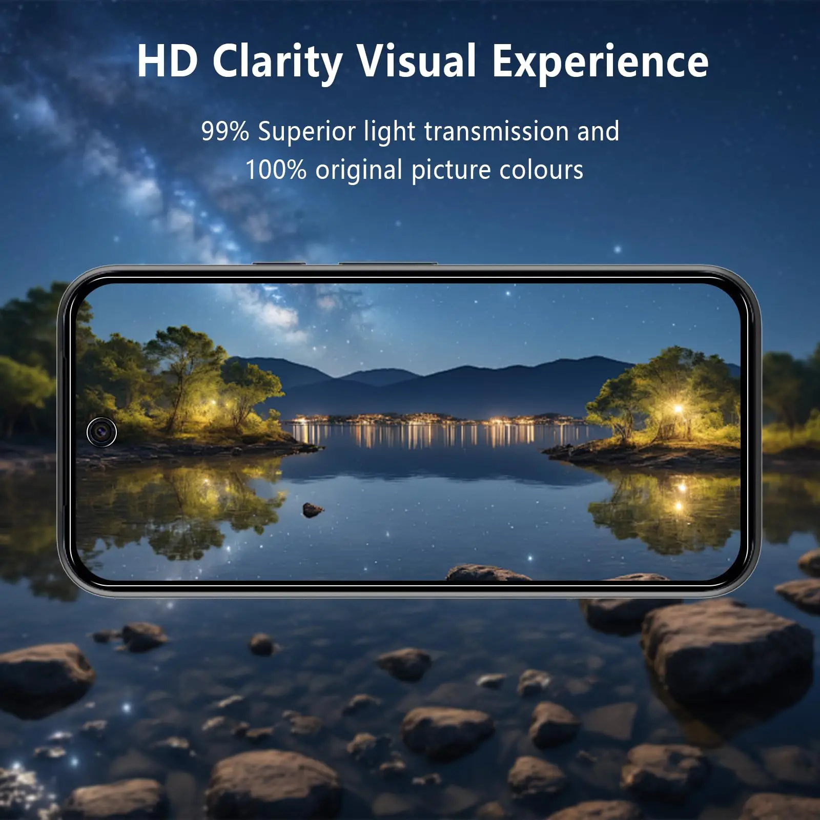 3-Pack Premium Tempered Glass Screen Protector - Crystal HD, 9H Hardness, Anti-Scratch