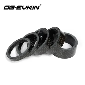CS-001 Carbon Bicycle Spacer Set 1/8" 28.6MM 3K Glossy/UD Matte Headset Spacer MTB Road Bike Full Black Spacers Kit