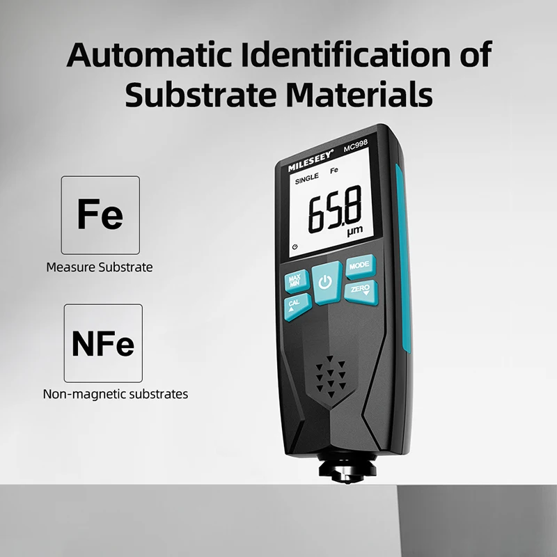 thumbnail image 2 of ERAY Paint Thickness Gauge - Digital Coating Meter With Backlight For Automotive & Industrial Use 2 of 13