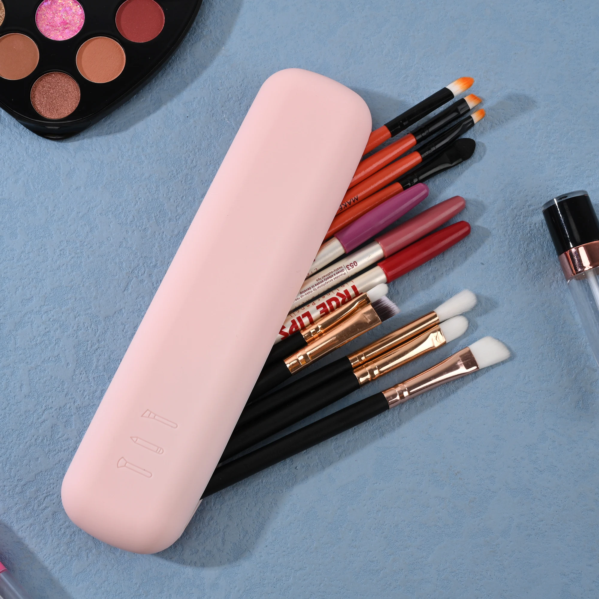 Silicone Makeup Brush Travel Case Waterproof Makeup Brush Travel Holder