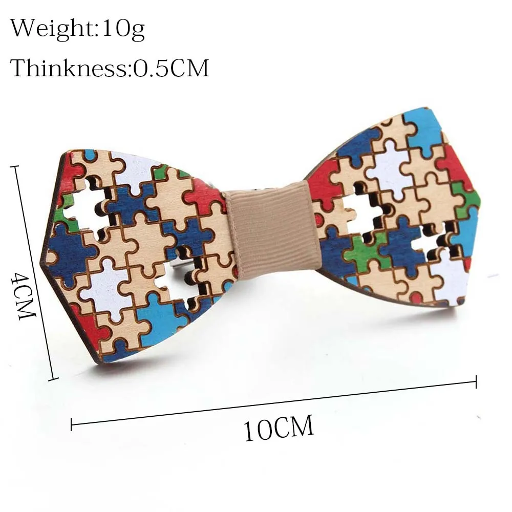 Elegant Wooden Bow Ties For Men Shirts Accessories Women's Fashion Wood Ties Korean Style Bowties Man Neck Tie Gifts Boys Bowtie