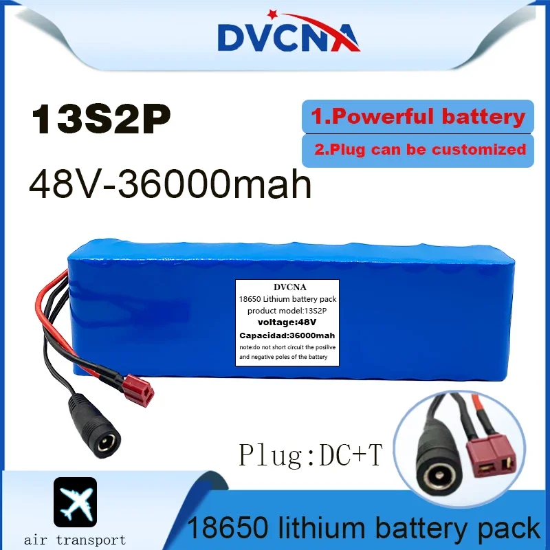 48 V 36000mah 13s2p High Power 18650 battery Electric vehicle motorcycle DIY v BMS protection |
