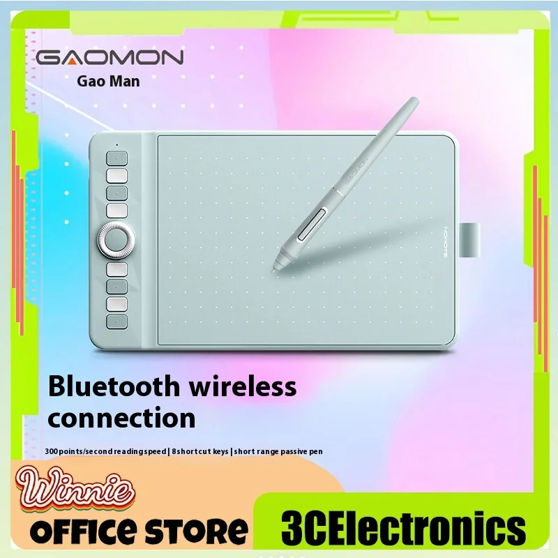 Gaomon Wh851 Wireless Graphics Tablet Bluetooth 5.0 Connection 16k Pen Pressure 8x5 Inch Drawing Tablet Android Iphone Support