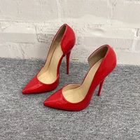 FHC 2025 New  16cm/14cm High Heels Sexy Stage Show Shoes,Women Pumps,Side Hollow Out,Pointed Toe,Slip On,Black,Red,Custom Colors 1