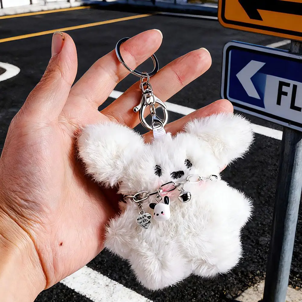 Kawaii Pochacco Plush Doll Keychain - Cute Anime Pendant for Children and Girls' Gifts