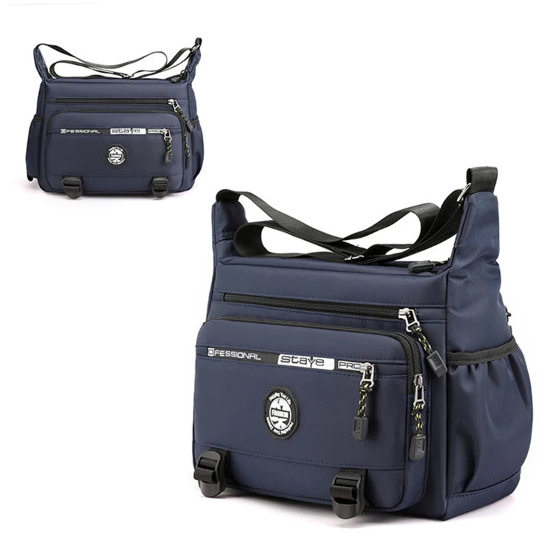 

Multi-layer Pocket Design Oxford Shoulder Bag Large Capacity Men's Casual Fashion Single Shoulder Crossbody Luxury Messenger Bag