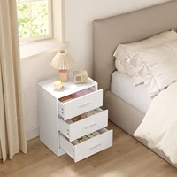 WOLTU 2 шт./компл. тумбочка прикроватная тумбочка 39x54x28 см приставной столик с 3 ящиками современный шкаф для хранения для спальни гостиной — изображение 5