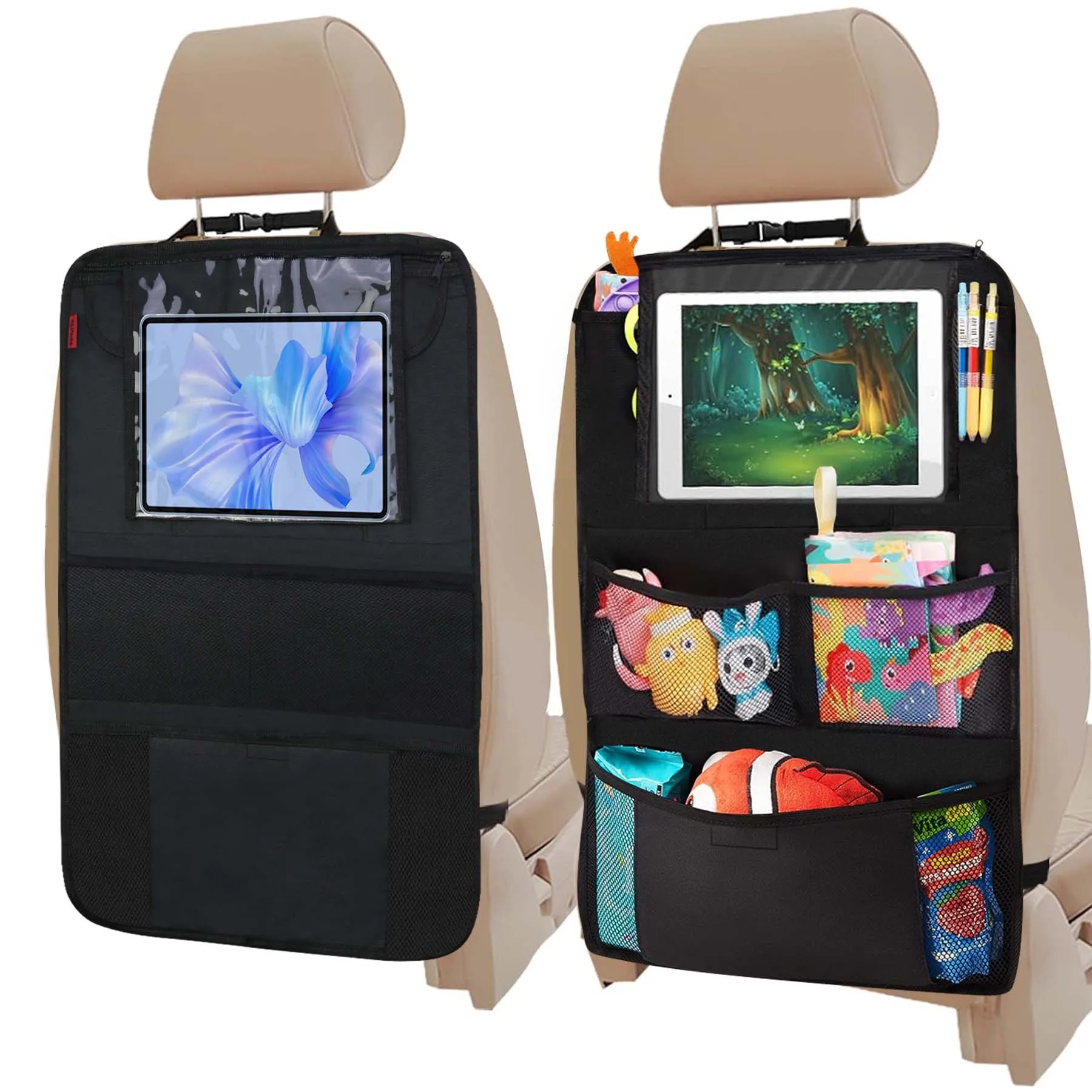 Car Back Multi Pocket Storage Bag with Tablet Holder for Kids Car Seat Organizer car seat organizer