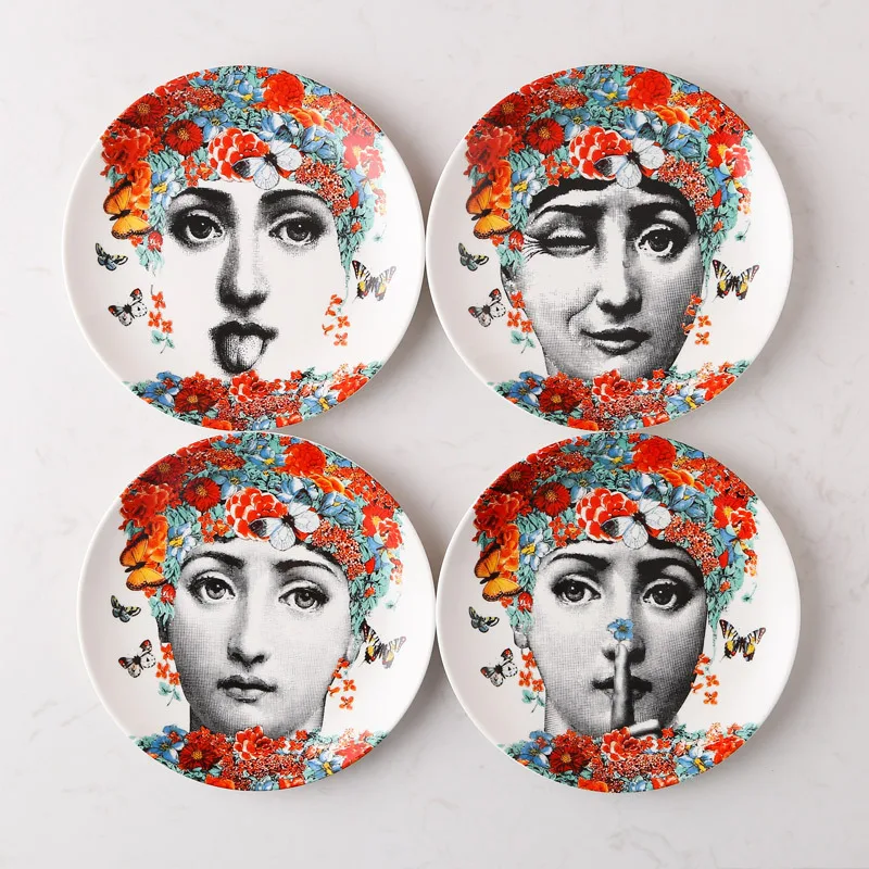 Ceramic Tableware Set Elegant Ceramic Dinner Plates Italian Inspired Hand-Painted Design Stylish Tableware for Modern Home & Kitchen