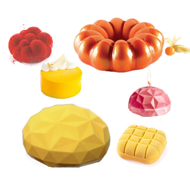 

Silicone Mold Cake Mousse Baking Forms Pan Chocolate Brownie Pudding Silicon Moulds Soap Candle Mold Kitchen Bakerware
