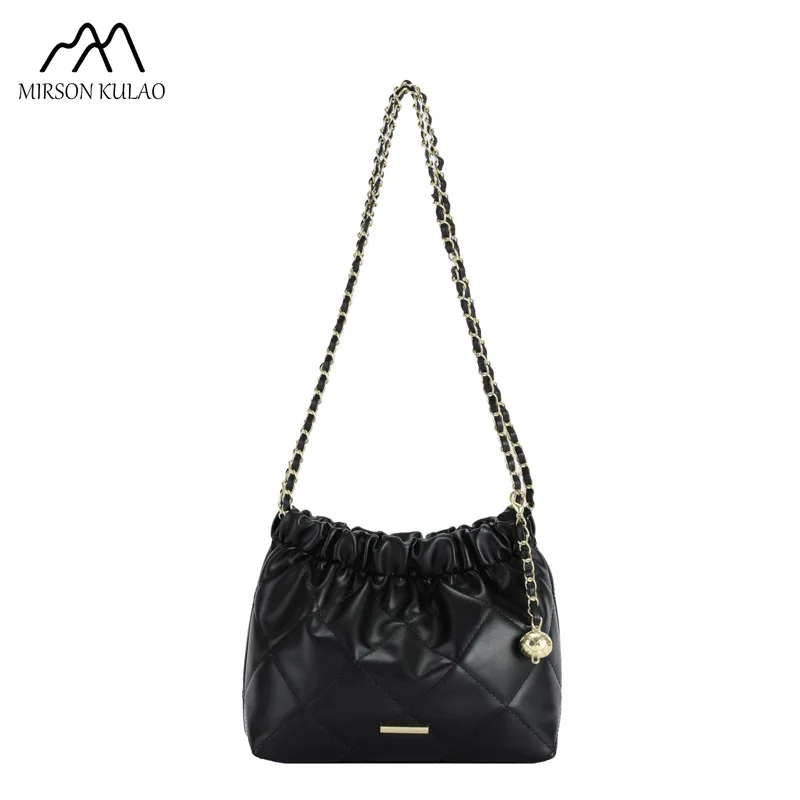 

Ladies 2024 summer new homeless bag Fashion casual diamond check shoulder bag Commuter chain crossbody bag