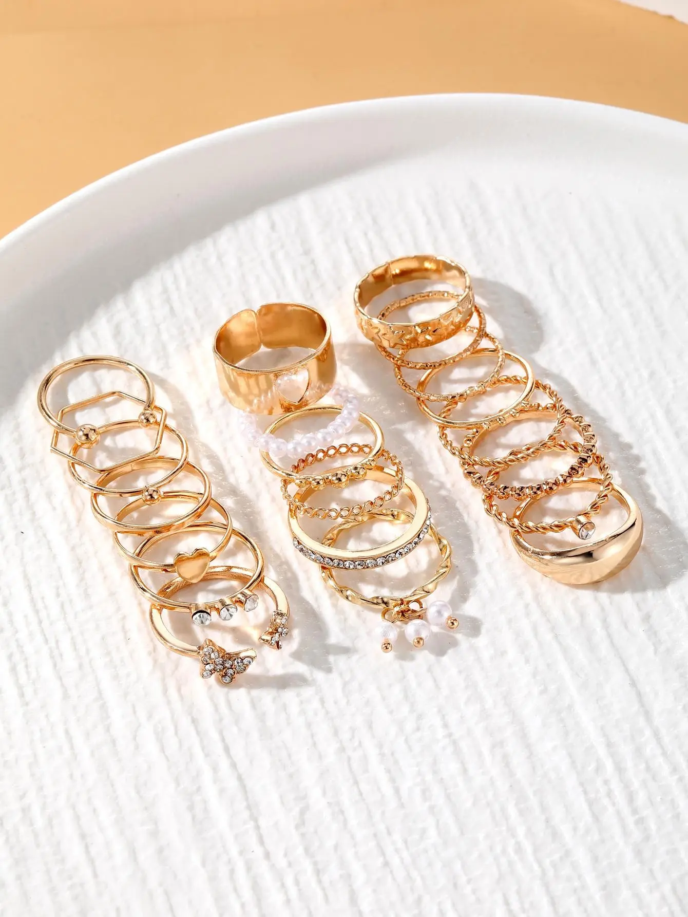S35d76ae4d5d24dc898d36949400bd44fY 23pcs/Set Vintage Heart Butterfly Rings Set For Women Fashion Gold-color Geometric Hollow Finger Ring Wedding Party Jewelry Mallzona