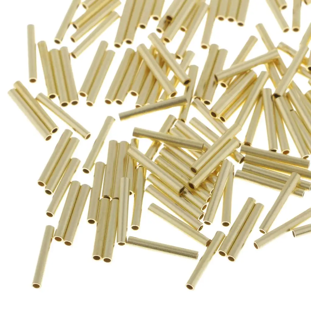2x 200pcs Single Barrel Crimping Sleeves Copper Tube Inside Diameter 1.0mm