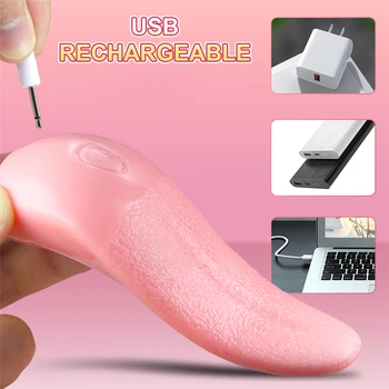 Cute Pig Tongue Lick Vibrators For Women Anal Clitoris Nipple Massager Sex Toys Female Masturbator Mini Machine USB Sextoys Shop 5