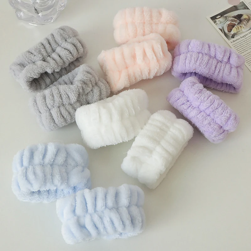 Washing Wristband 4/2PCS Reusable Wrist Washing Belt Soft Microfiber Towel Wristbands Washing Face Water Absorption Prevent Wetness Wrist