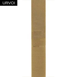 URVOI Stainless Steel Metal Mesh Milanese Loop Strap for 44mm 45mm 46mm 49mm (Yellow gold)