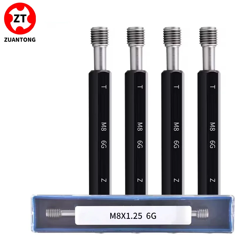 1PCS 6G M52-M58 스틸 미터법 미세 나사 플러그 게이지 고품질 측정 도구 X0.5/0.75/1.0/1.25/1.5/2.0/3.0/4.0/5.0/5.5