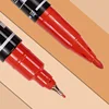 3Pcs High Quality Waterproof Permanent dual Tip 0.5/1.0 mm Nib Black Blue Red Art Marker Pens Student School Office Stationery 4