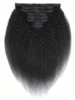 Kinky Straight Clip In Human Hair Extensions 8Pcs/Pack Full Head For Black Women Brazilian Clip in Hair Extension Human Hair