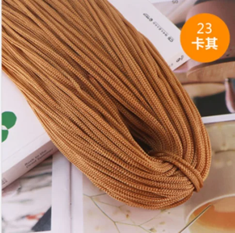 200M 3mm Color Nylon Cord Thread Crochet Hollow Line Macrame DIY Hand-Woven Bracelet Braided Handicrafts/Shoes 