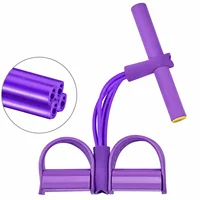 Tube Pedal Ankle Puller Sit Up Leg Stretch Rope Exercise Bands with Handles, Yoga Strap Bodybuilding Expander, Fitness Equipment Waist, Arm, Stretching Slimming Training Fitness Resistance Bands - Image 6