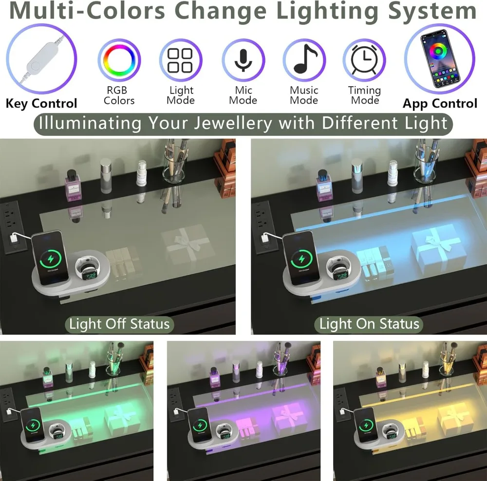 LED Storage Dresser 4