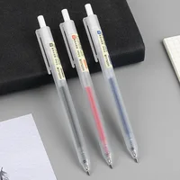 3-5pcs Retractable Gel Pens Set Black/Red/Blue Ink Ballpoint 0.5mm Quick Drying Business Signature Fine Point Writing Supplies 4