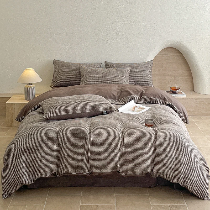 Bedding Set 4pcs Luxury Winter Pure Cotton Duvet Cover Bed Sheets Pillowcase Set Bed Linen Bedding Bedroom Comforter Set 1