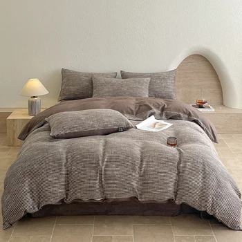 Bedding Set 4pcs Luxury Winter Pure Cotton Duvet Cover Bed Sheets Pillowcase Set Bed Linen Bedding Bedroom Comforter Set 1