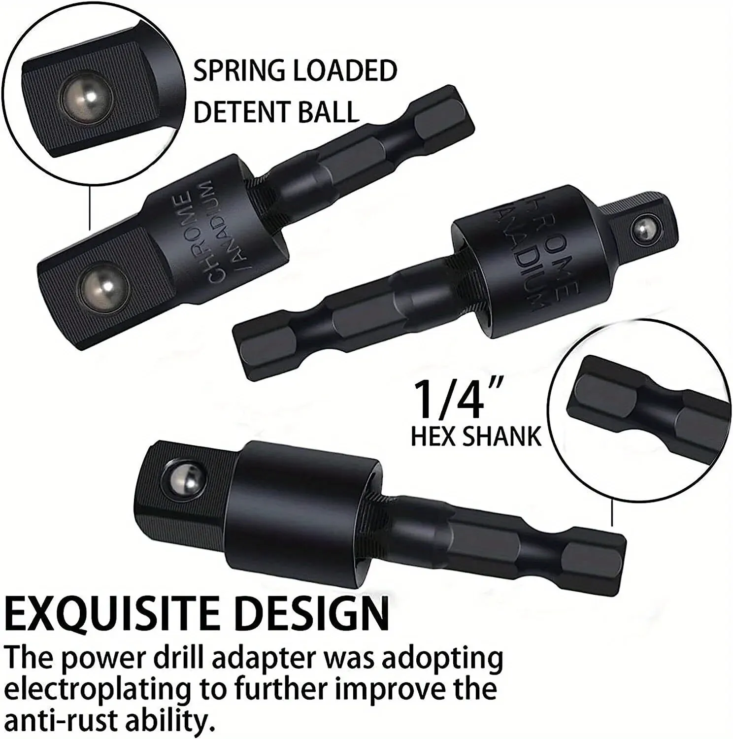 360&deg;electric Drill Air Screwdriver Sleeve Universal Adapter Hexagonal Handle to Square Head Rotary Adapter Connect Rod Tool