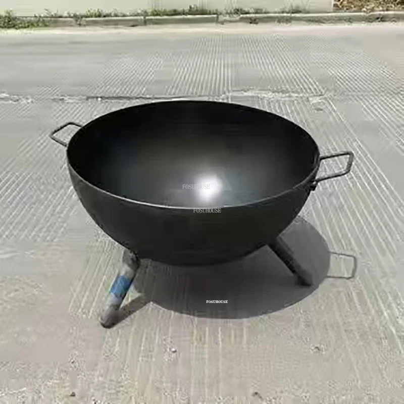 เตาผิงสวนครัวเรือนแบบเรียบง่าย เตาไฟปาร์ตี้สุดสร้างสรรค์ เตาไม้สำหรับตั้งแคมป์ เตาบาร์บีคิวกลางแจ้งสุดหรู เตาผิงรูปครึ่งวงกลม ขนาด L 1