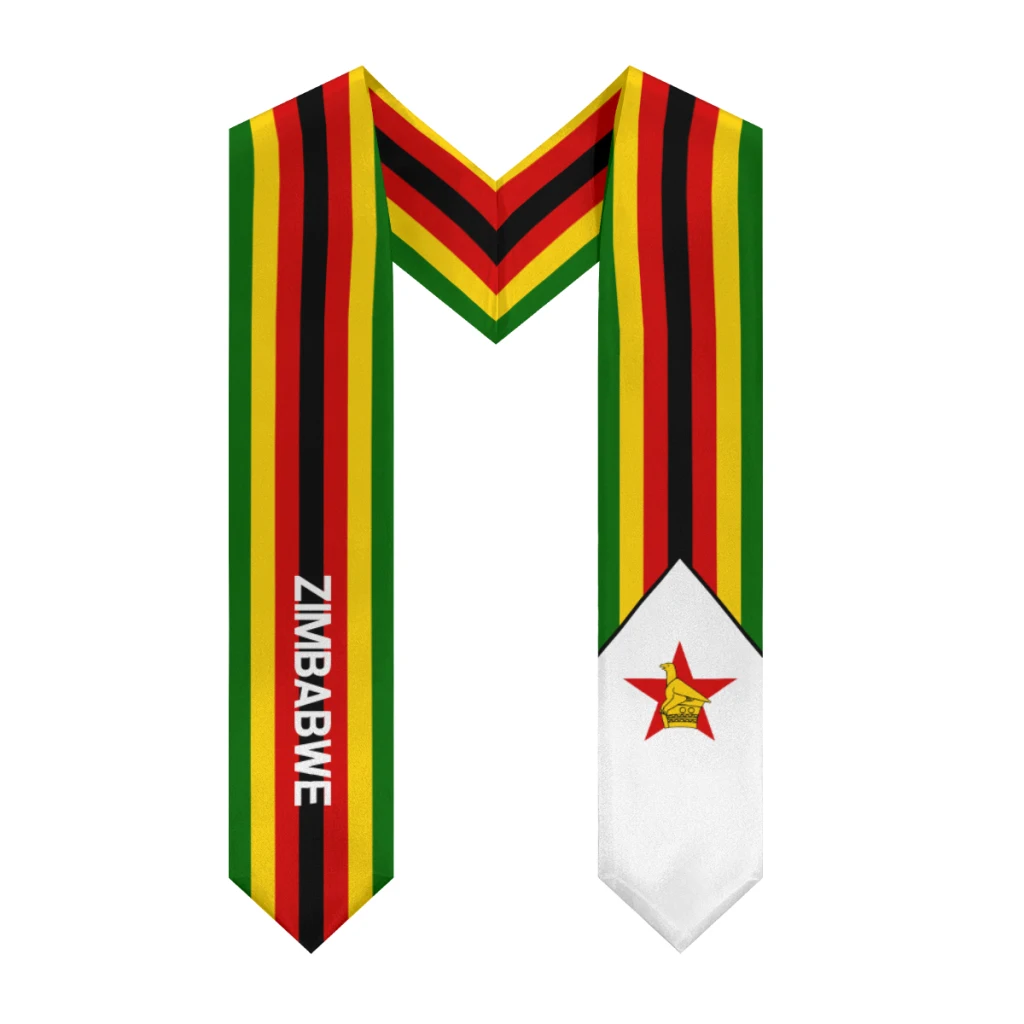 

Шаль для выпускного, флаг Зимбабве и флаг США