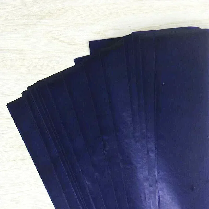 50PCS 48K Carbon Paper Blue Double-sided Thin Carbon Paper for Accounting and Finance Transfer Tracing Papers for Drawing transfer carbon paper