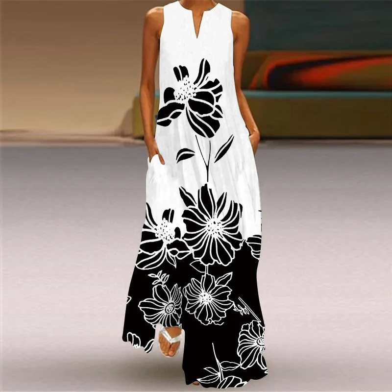 

Women's Retro Dinner Style Long Dress Vacation Travel V-neck Sexy Dress Y2k Maxi Robe Été Femme Party Dresses Women Evening