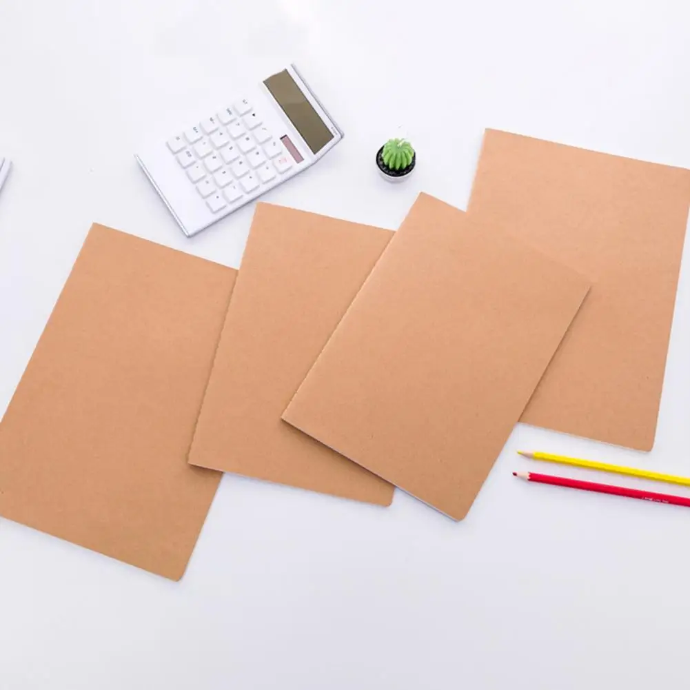

Square Grid Notebook Vintage Kraft Paper Notebook A4/a5/b5 Thick Ink-proof Pages No Bleed Beige Paper Ideal Planner for Students