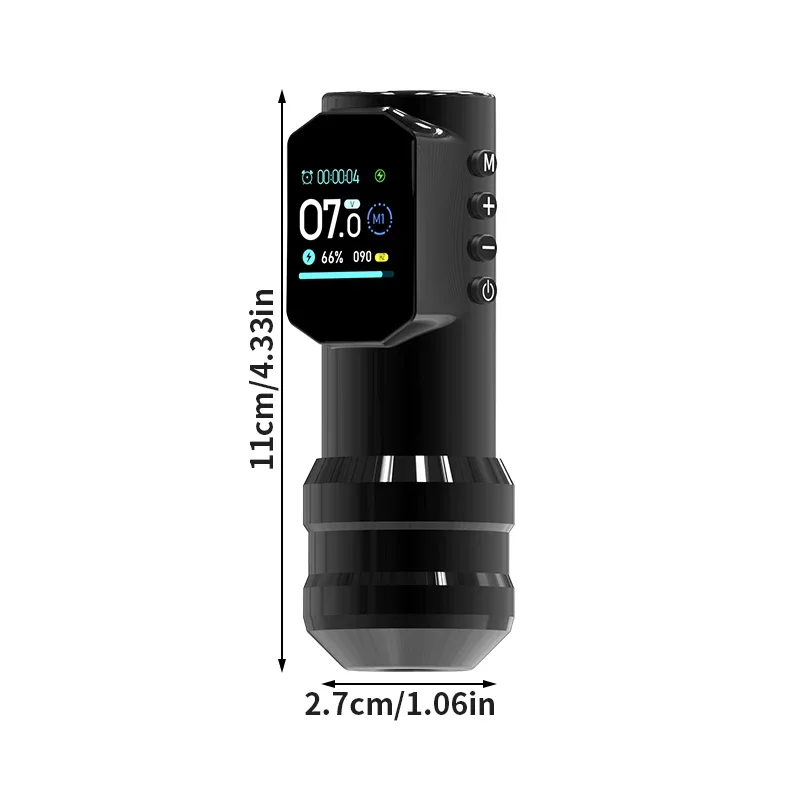 Black Warrior Grande schermo a colori Display digitale DM Macchina per tatuaggi wireless 1500mAh Potente motore a basso rumore per trucco permanente - immagine 6