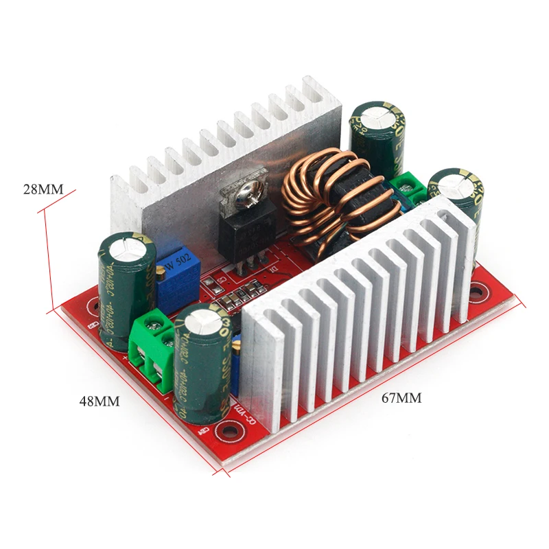 DC 400W 15A 스텝 업 부스트 컨버터 정전류 전원 공급 장치 LED 드라이버 8.5-50V  10-60V 전압 충전기 스텝 업 모듈