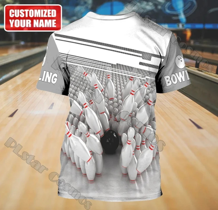 Sommer Neueste Mens t shirt Personalisierte Name Bowling Team 3D Volle Gedruckt Unisex Casual T-shirt Geschenk Für Bowling Liebhaber DW206 – Detail 24
