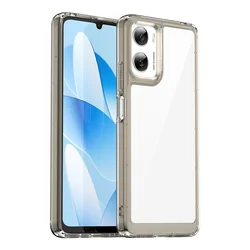 Vibrant Shockproof TPU Protective Phone Case with Clear Frame - Motorola Moto G55 (GRAY)