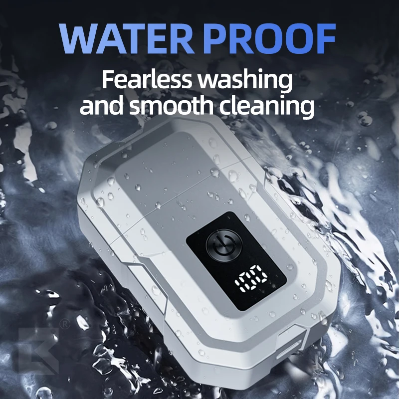 남성용 초강력 충전식 전기면도기 휴대용 디자인 LED 디스플레이 IPX7 방수 여행용