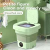 8L Portable Small Foldable Washing Machine with Spin Dryer For Socks Underwear Panties Washer Household Mini Washing Machine 3