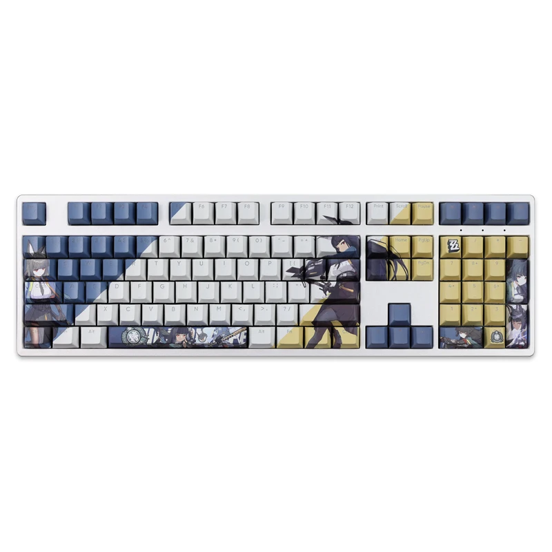 Chaves Pbt Dye Substituiu Keycaps Cereja dos Desenhos Animados Anime Gaming Tecla Caps Perfil Hoshimi Miyabi Backlit Keycap para Zenless Zona Zero 108 - Imagem 3