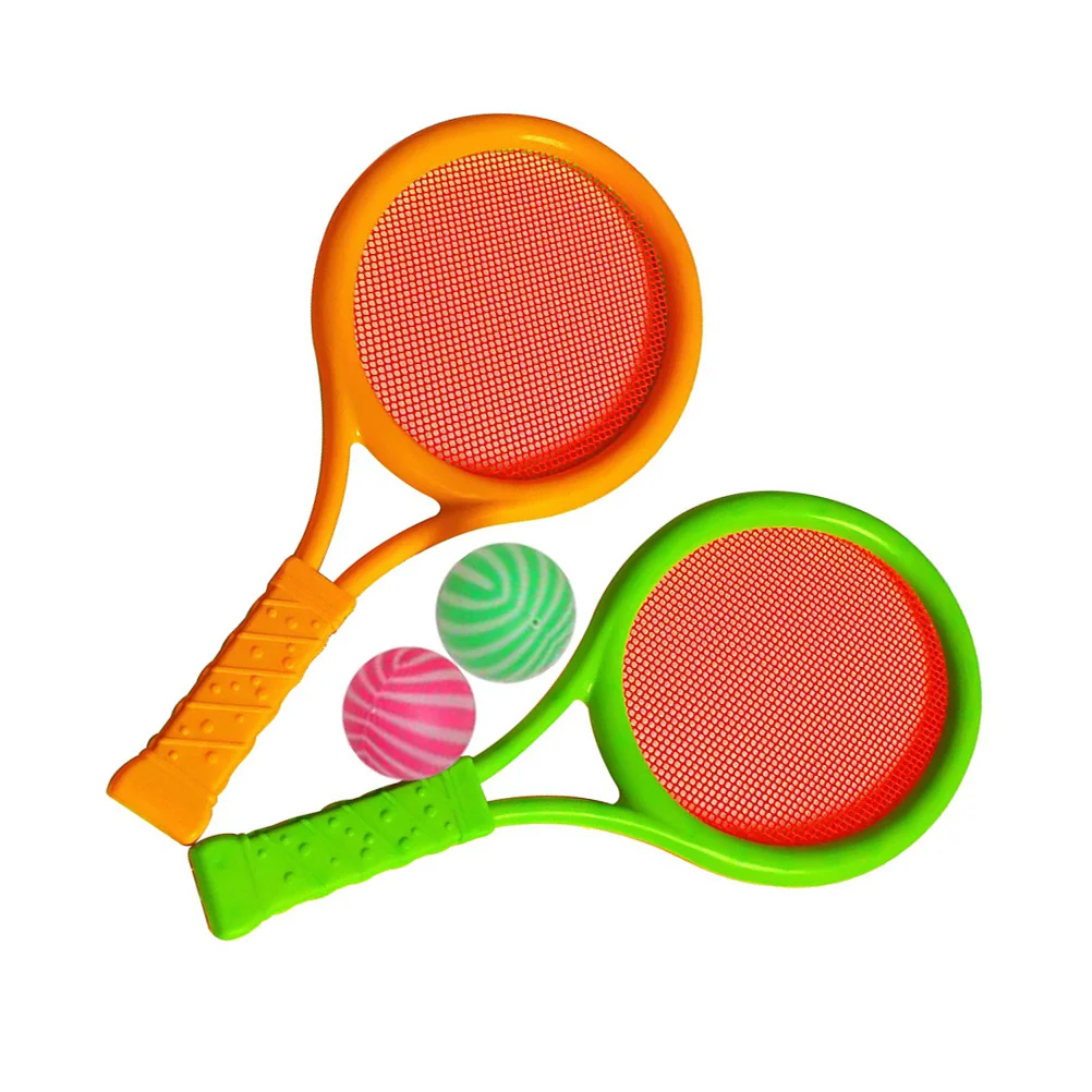 

Tennis Badminton Rackets Balls Set Children Kids Outdoor Educational Parent-Child Game Toys for Boys Girls Children
