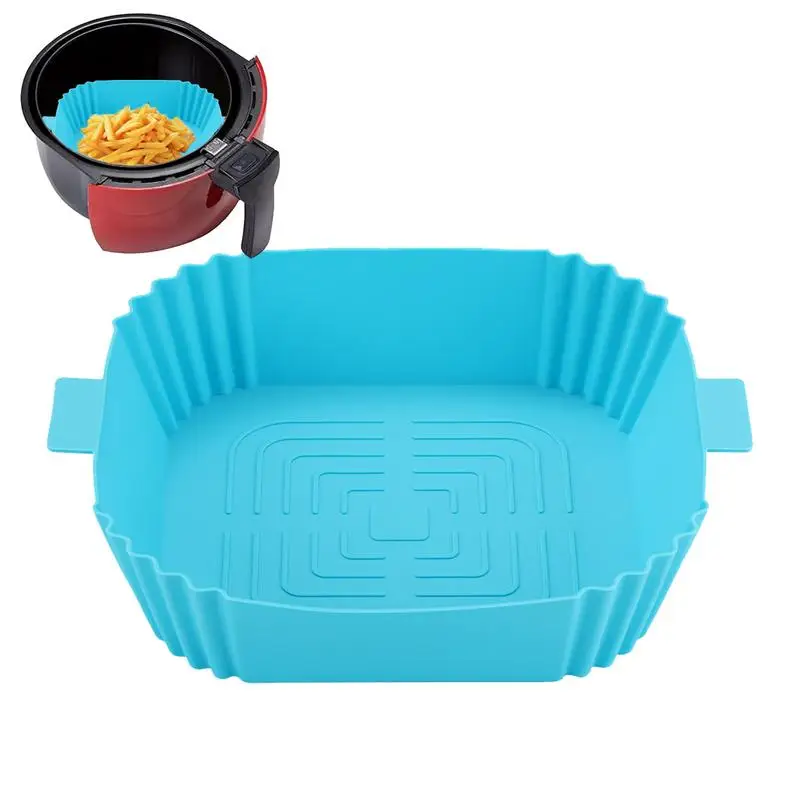 

Silicon Air Fryer Bowl Reusable Air Fryer Silicone Baking Tray Non-sick And Heat-resistant Replacement Liners For Parchment